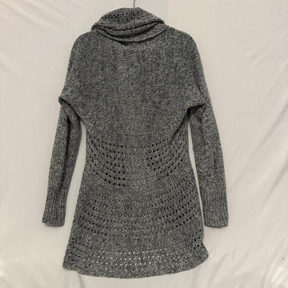 Debbie Morgan Open Front Crochet Style Shawl Cardigan Gray Women's Size Medium - Picture 5 of 10